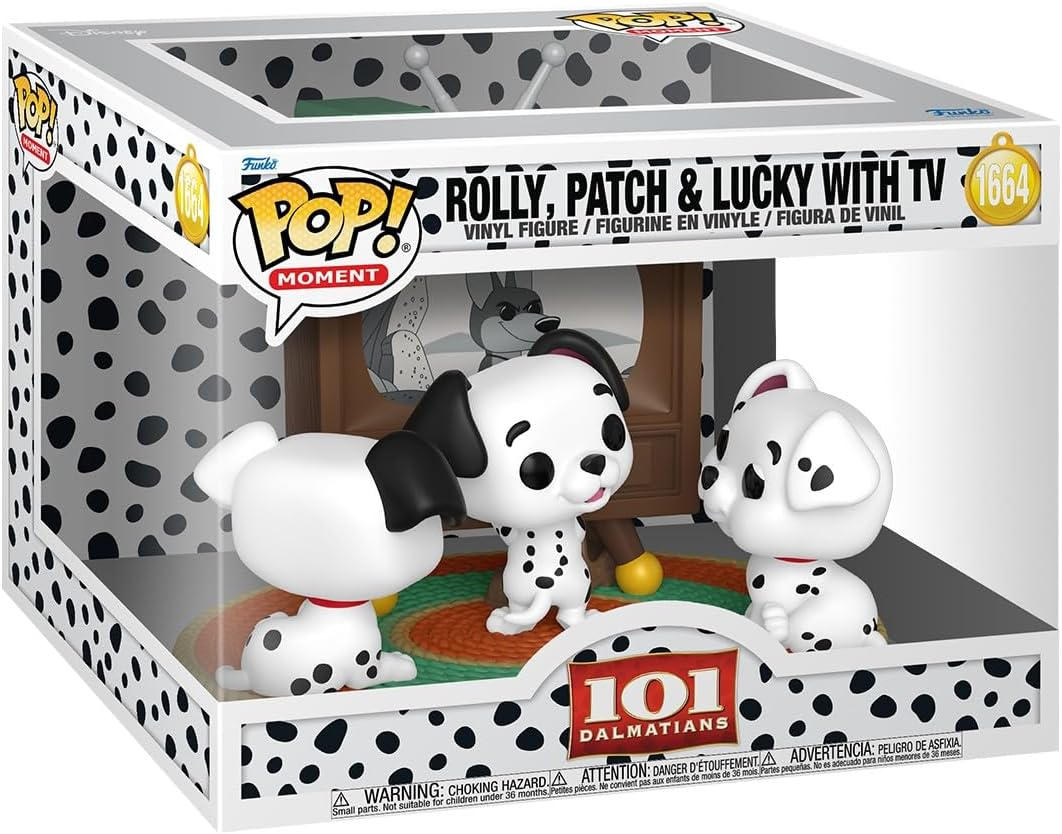 POP 6" 101 DALMATIANS ROLLY, PATCH AND LUCKY WITH TV 6" 0260/TOYS
