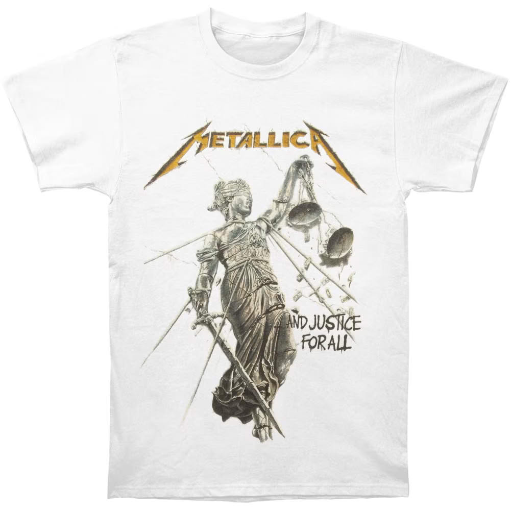 T-SHIRT METALLICA JUSTICE WHITE MET1446BR (S) – foto 1