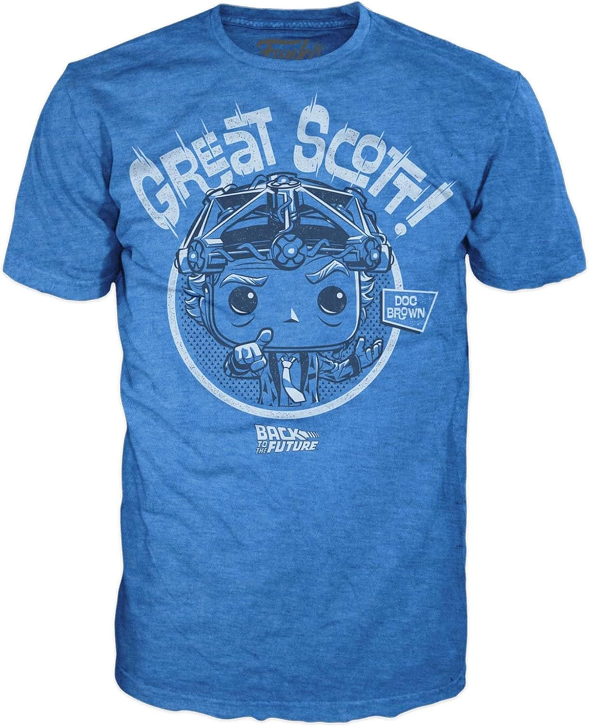 T-SHIRT POP BACK TO THE FUTURE DOC BROWN GREAT SCOTT (S)