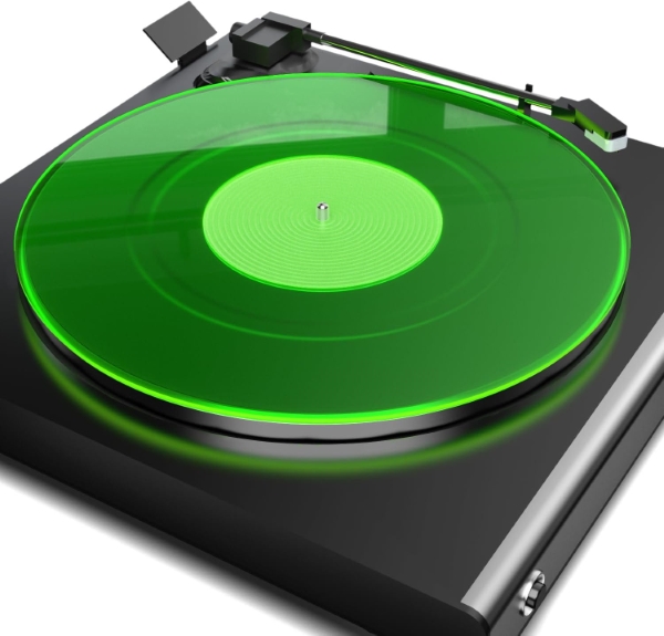SLIPMAT ACRYLIC TURNTABLE GREEN 12" B0CDS5KRYJ – foto 1