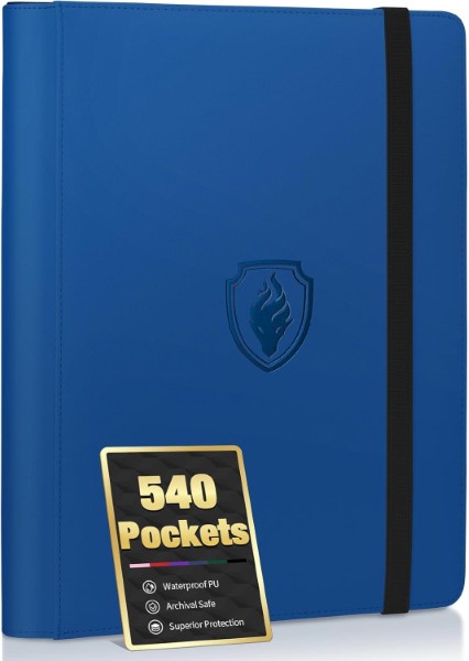 ESTUCHE TARJETAS POKEMON FABMAKER 9 POCKET 540 CARDS STRAP ROYAL BLUE
