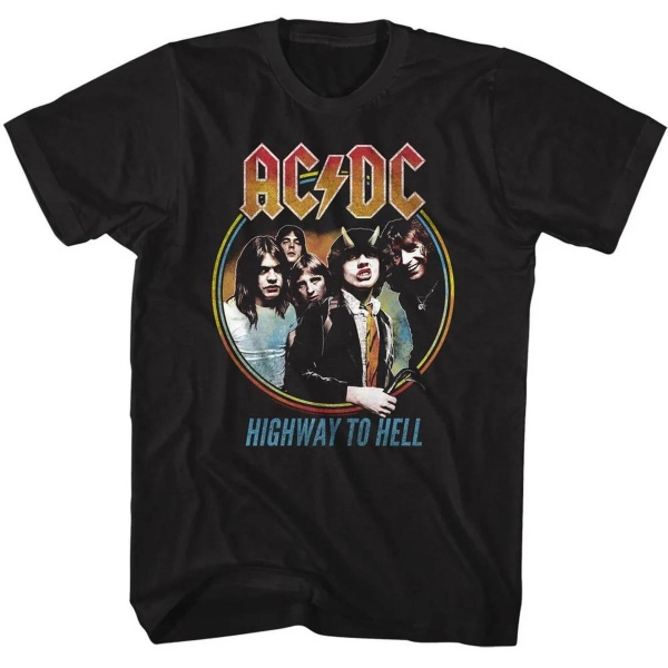 T-SHIRT AC DC HIGHWAY TO HELL TRICOLOR ACDC524AM (S) – foto 1